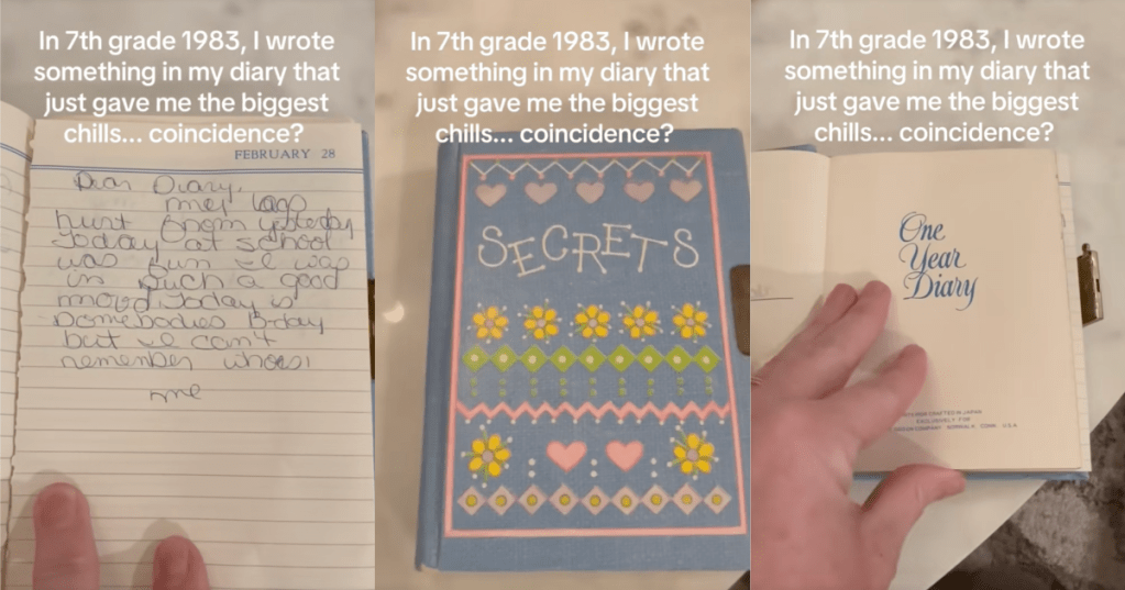 woman reading a diary