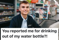 A Retail Worker Took A Drink Of Water At Their Register And A Customer Reported Them For It