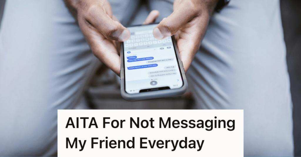 man arguing over text