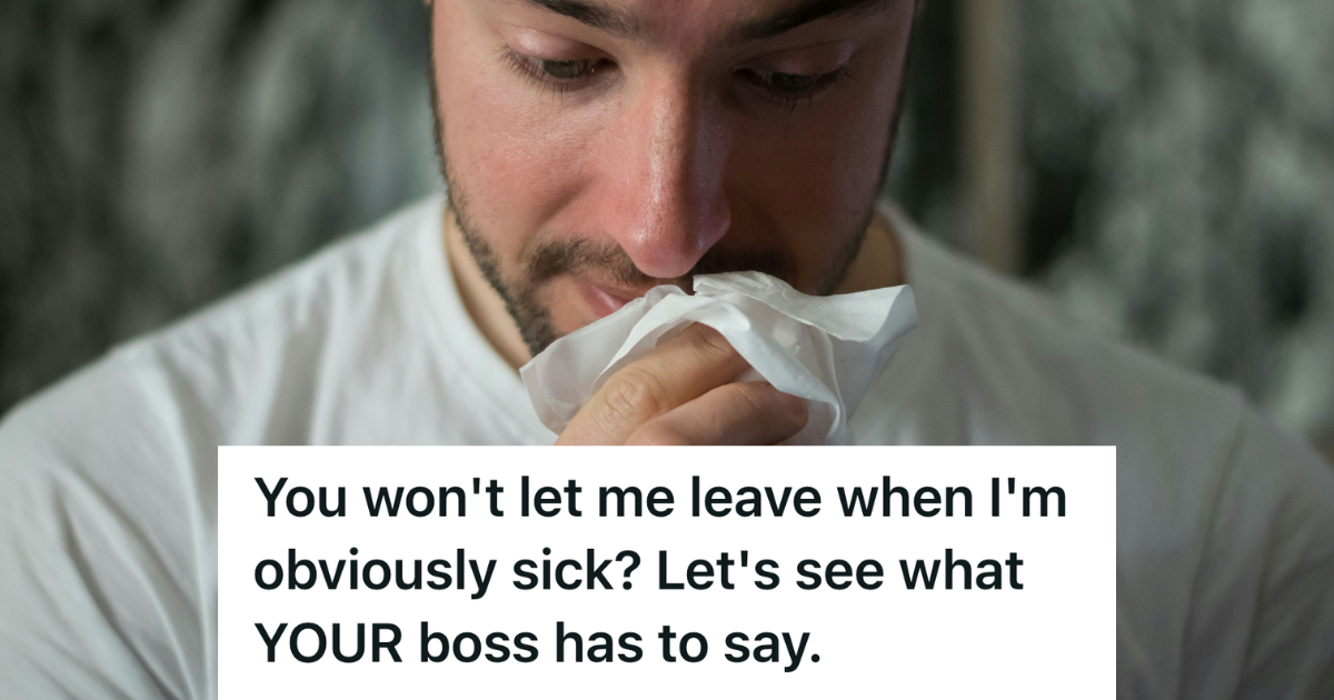 man blowing his nose