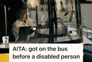 Commuter Boarded Bus Without Waiting For Disability Ramp To Lower, So A Huge Misunderstanding With The Driver Created A Scene