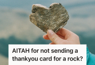 Groom Was Mailed A Random Rock From A Family Friend As A Wedding Gift, And His Decision Not To Send A Thank-You Note Sparked Ongoing Drama