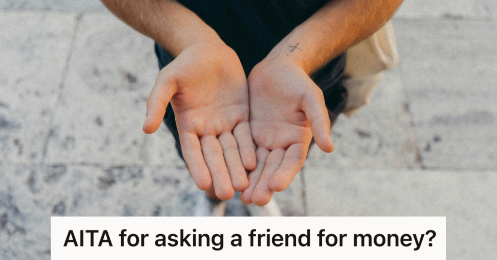 man opening his hands