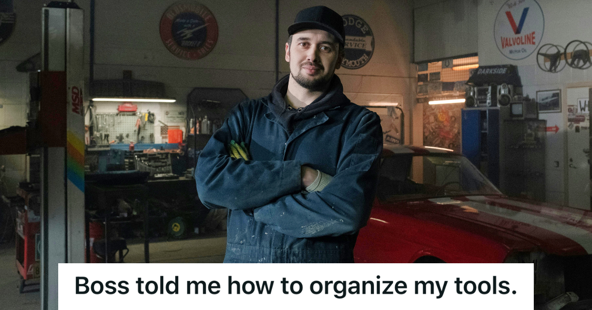 mechanic working in a garage