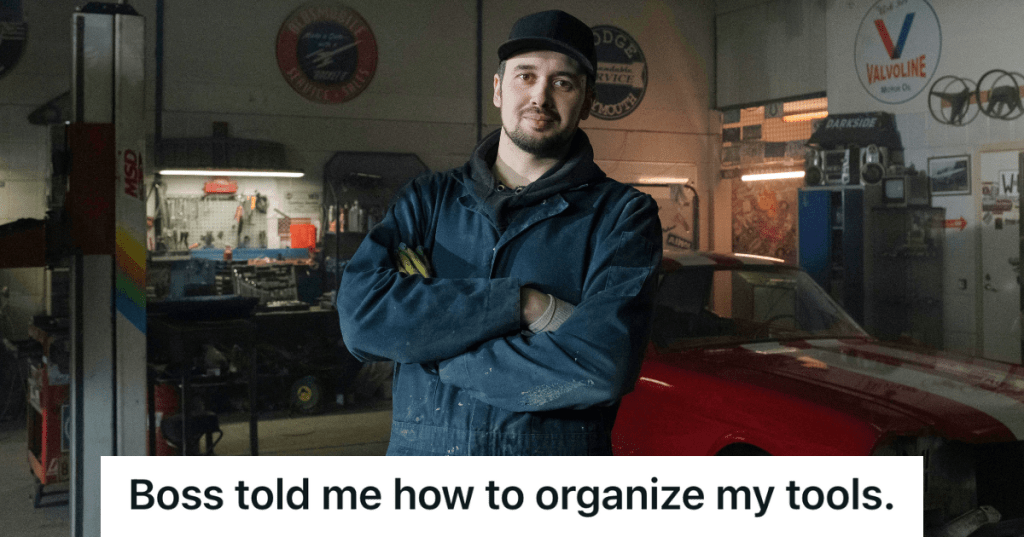 mechanic working in a garage