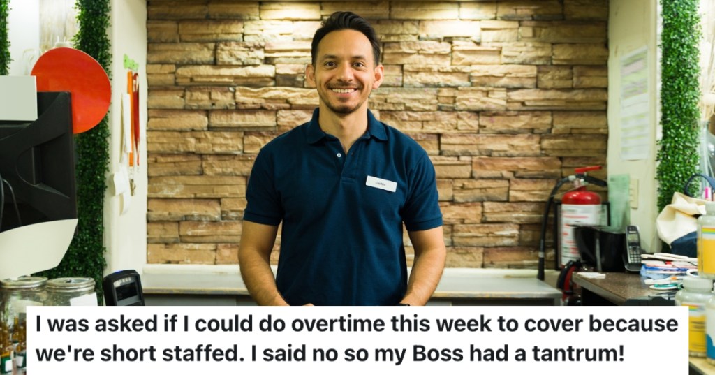 man behind a counter