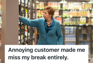 Meat Department Employee Tried To Take A Break, But When A Demanding Customer Threw A Fit, Their Toxic Boss Made Them Work Overtime