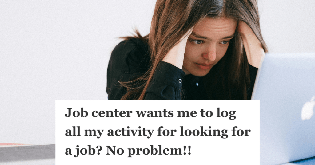 overwhelmed woman at her laptop