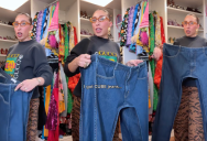 ‘I’m not even sure how you put these on.’ – An Influencer Showed Off Her Cube Jeans