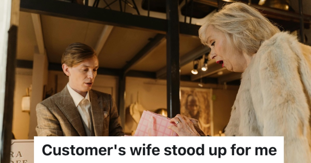 Employee Got Berated By A Crazy Customer, But Then The Customers Wife Swooped In And Saved The Day Unhappy female customer