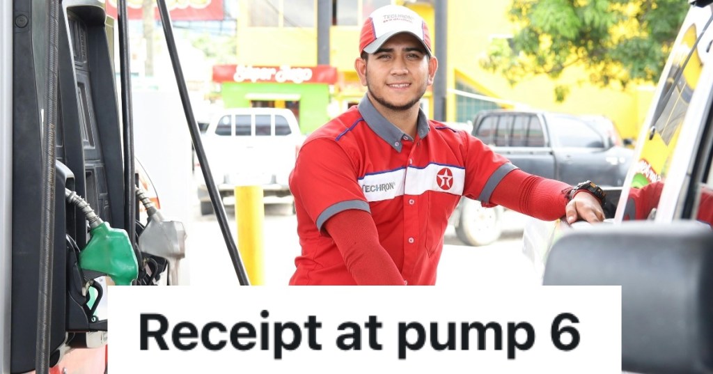 man pumping gas
