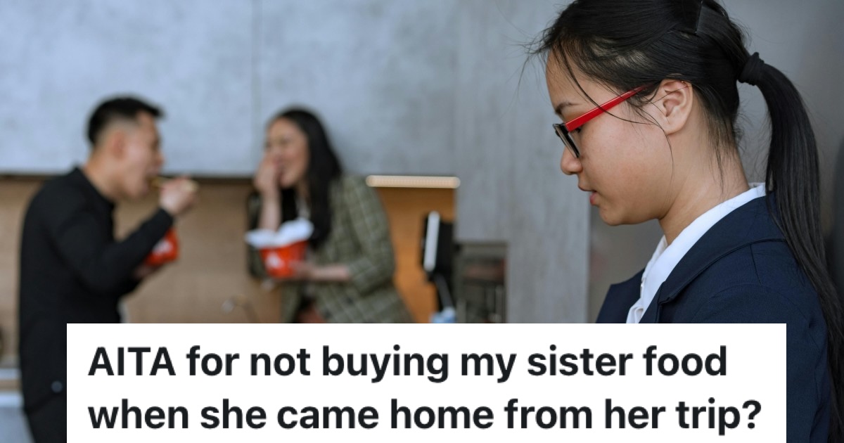 siblings eating food at a table