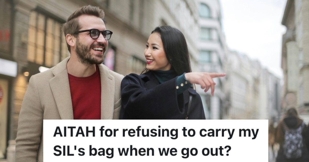 man and woman smiling and shopping