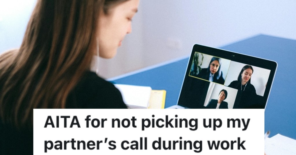 woman in a virtual work meeting