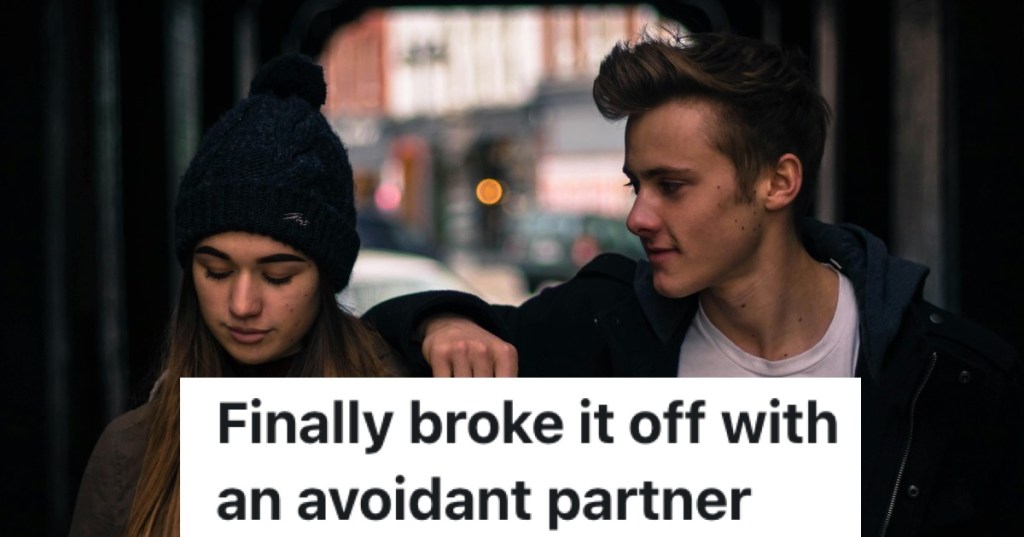 man walking leaning on woman's shoulder