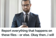 Power Hungry Boss Demanded A Junior Employee Document Every Second Of His Workday, So His Painfully Literal Reporting Made The Boss Regret Ever Asking