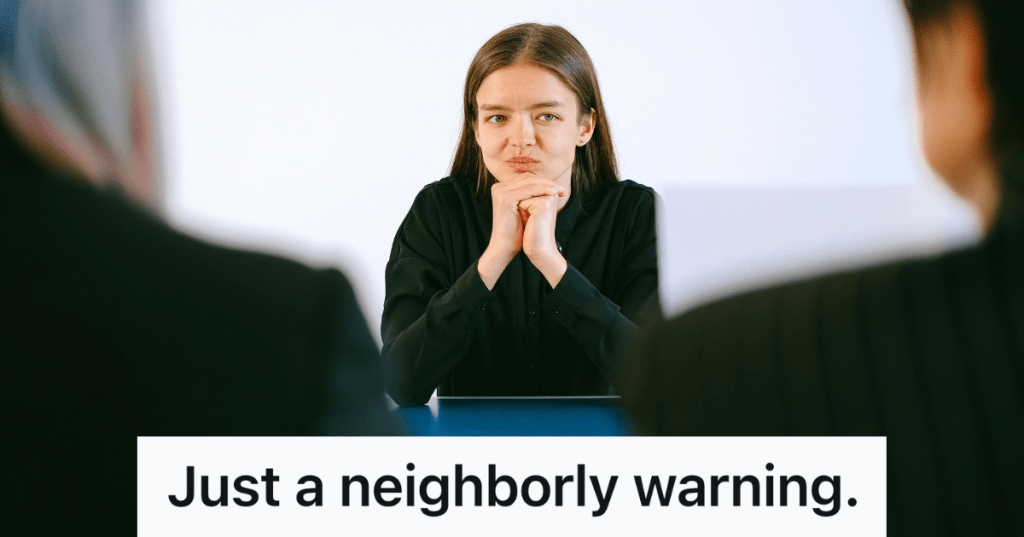 professional woman looking uncomfortable