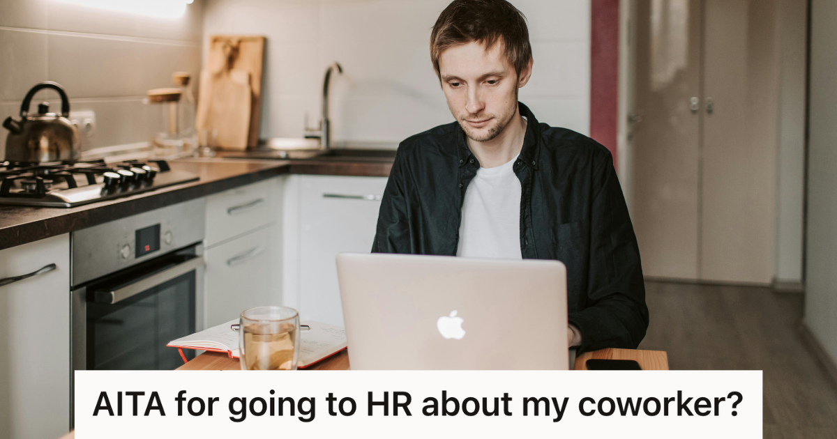 remote employee working from kitchen