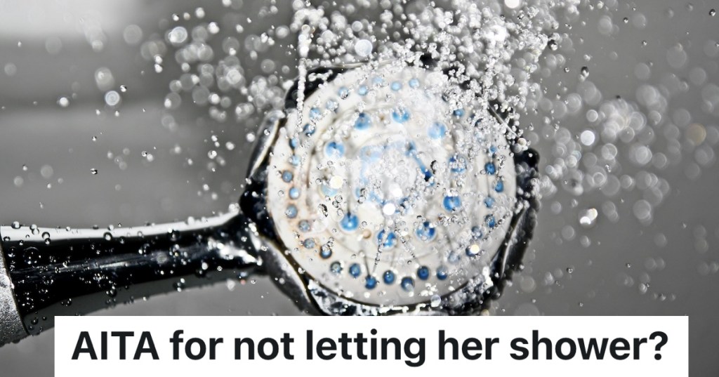shower head with water coming out