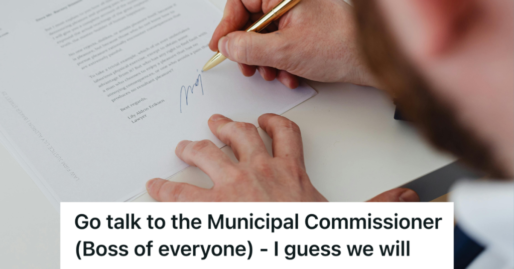 signing an official document