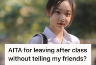 Exhausted Student Skipped A Goodbye To Her Friends After School, And Her Friends Responded With A Dramatic Silent Treatment