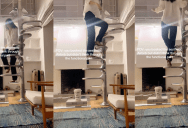 ‘Me: I want the aesthetic Airbnb.’ – A Traveler Had To Navigate A Dangerous Staircase In Her Airbnb