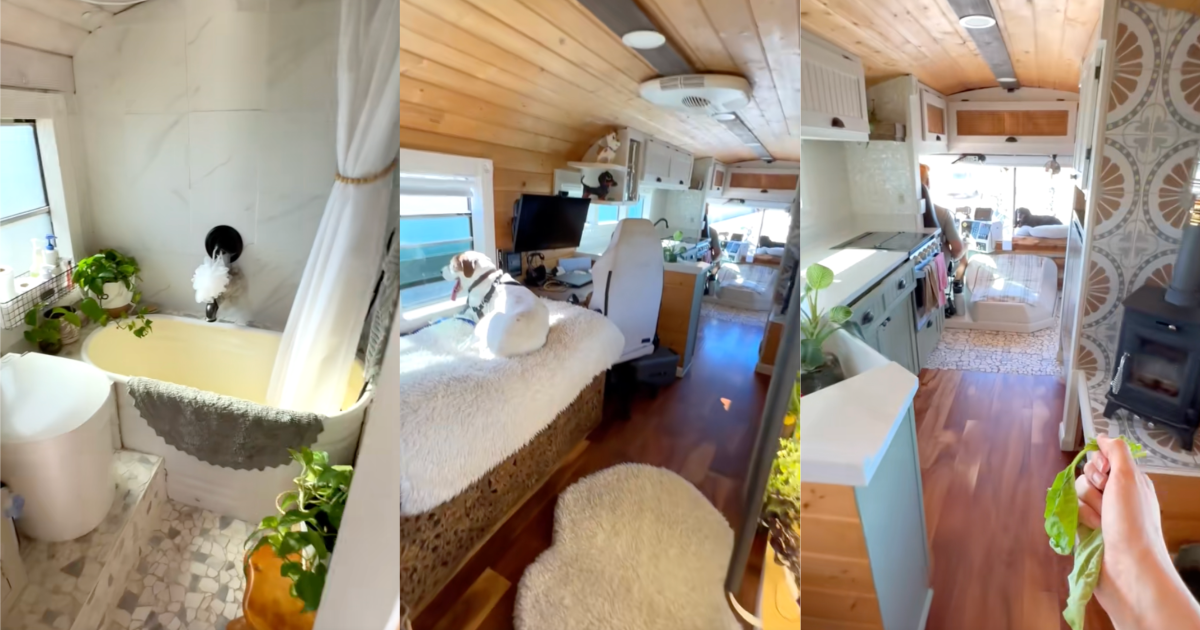 bus made into a house