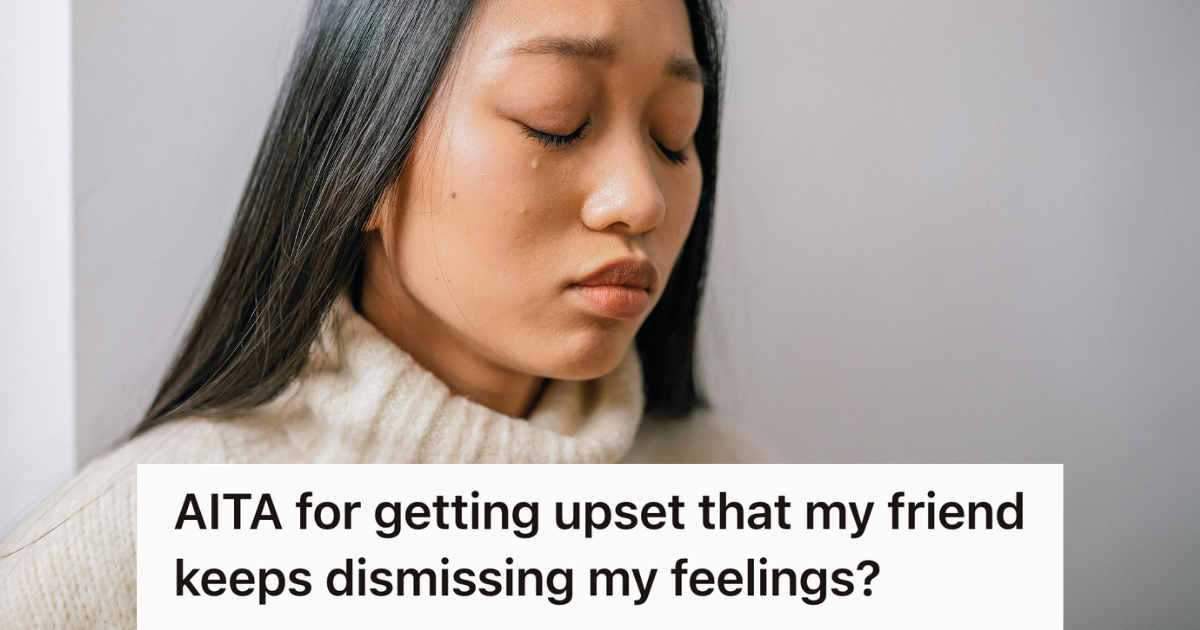 woman crying in white turtleneck