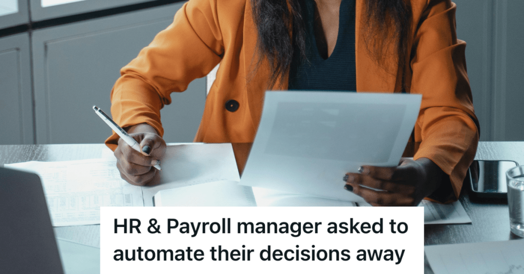 woman in orange jacket reading paper