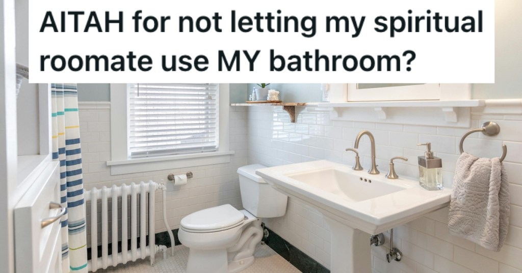 A simple, white bathroom