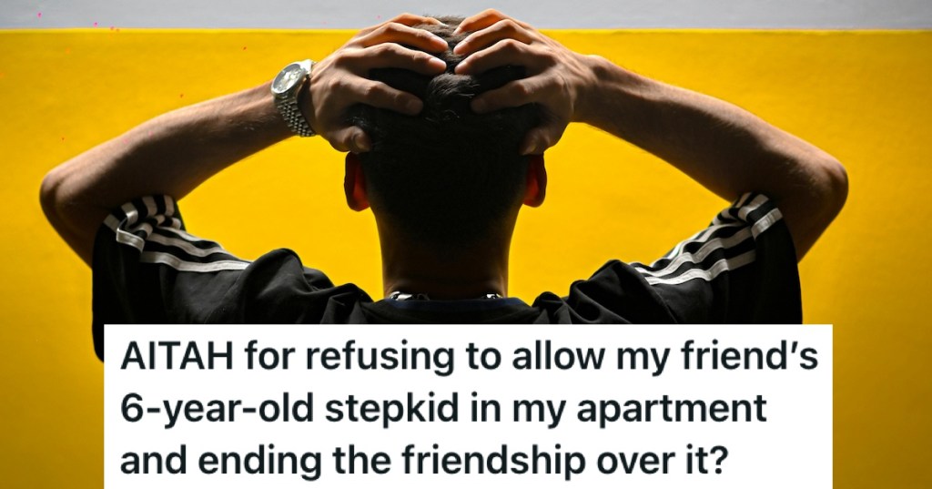 A man with his hands on his head