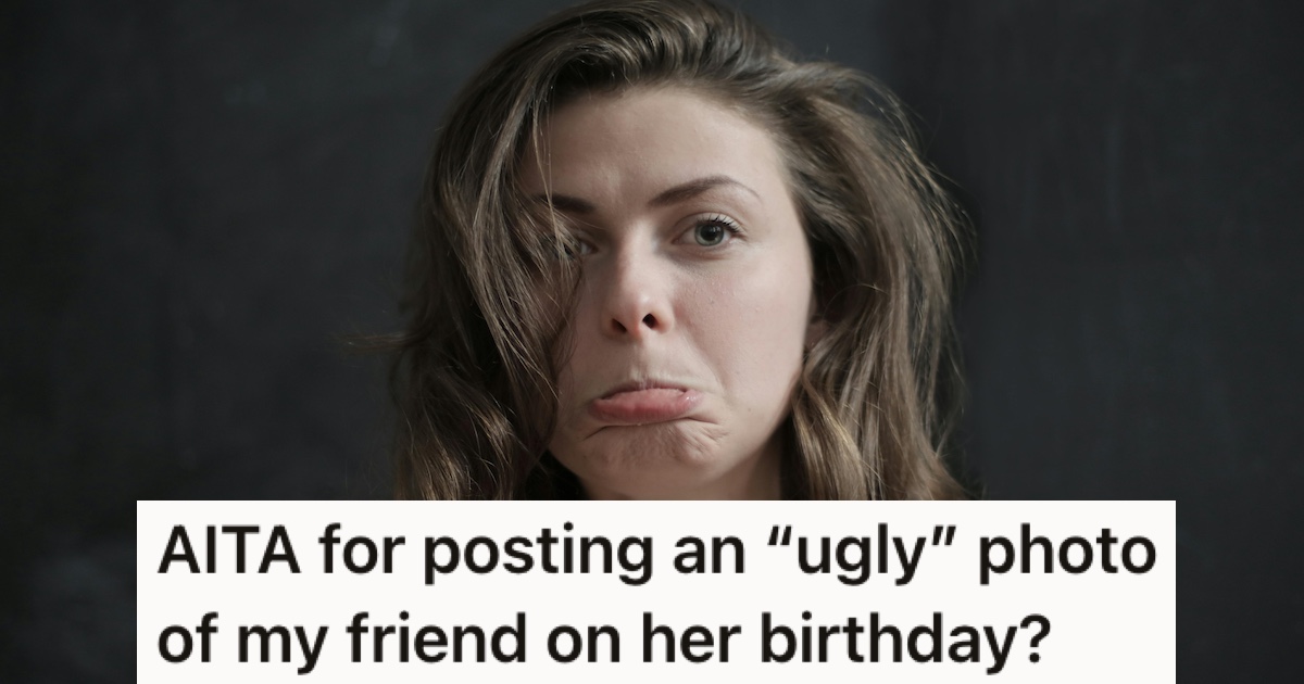 A woman pulling a sad face