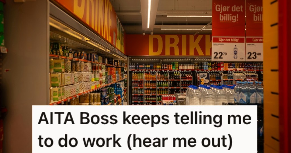Drinks aisle in a grocery store