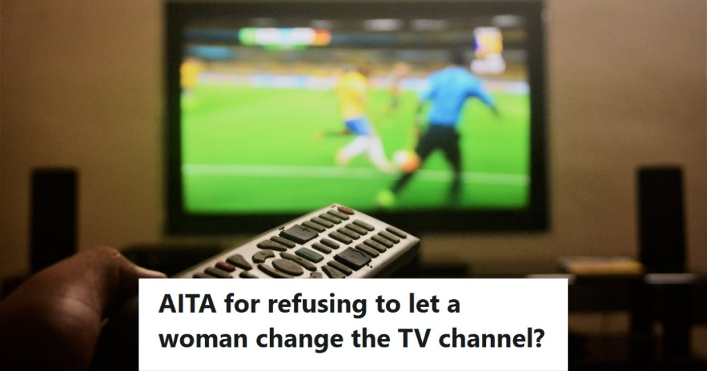 Person watching soccer on TV