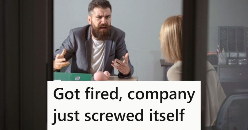 Upset employee getting fired