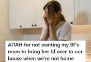 Woman Asked Her Boyfriend’s Mom To Come Over And Care For Their Pets While They’re Away, But Now That She Keeps Bringing Her New Boyfriend Into Their Home Without Permission, It Makes Her Want To Set A Firm Boundary