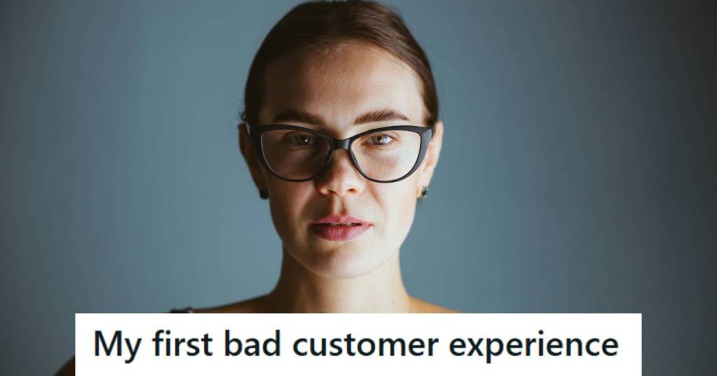 Woman looking serious thinking about first bad customer experience