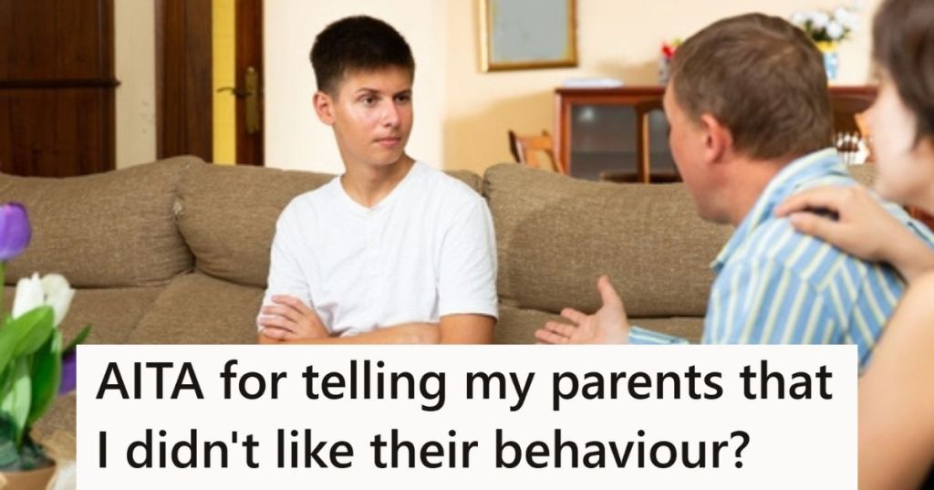 Angry parents and son