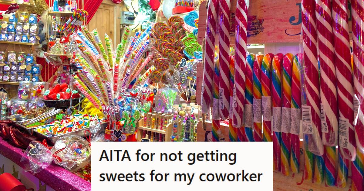 The inside of a bright candy store, including peppermints and lollipops