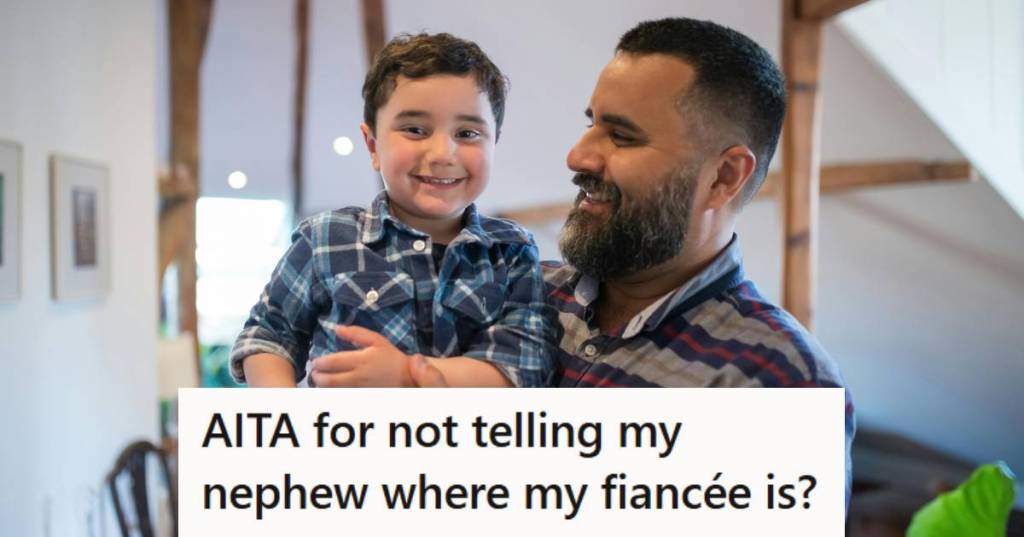 Uncle holding his six year old nephew