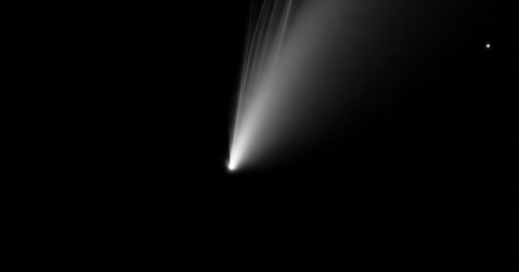 Comet in space