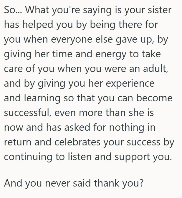 Comment 3 23 Her Sister Taught Her To Make Money From Home While She Was Stuck There, But Now That She Is Better, She Is Making Lots Of Money And Her Sister Expects Her To Give Her Some