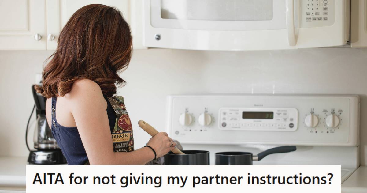 Woman cooking instant noodles in a pot on the stove
