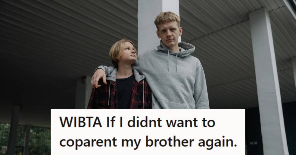 Brothers standing outside spending time together