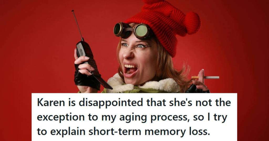 Woman smoking a cigarette and acting entitled