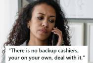 Department Store Cashier Called For Help After Being Left Alone To Run The Registers During A Busy Sale, But When The Manager Said “Deal With It” She Gave Everyone In Line A 20% Discount