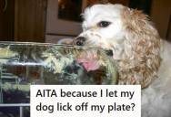 Woman Let Her Dog Lick The Steak Juice Off Her Plate After Lunch Because It’s Something She Grew Up Doing, But Her Friend Said It Was Disgusting And Now Says He Doesn’t Trust Her Kitchen Hygiene