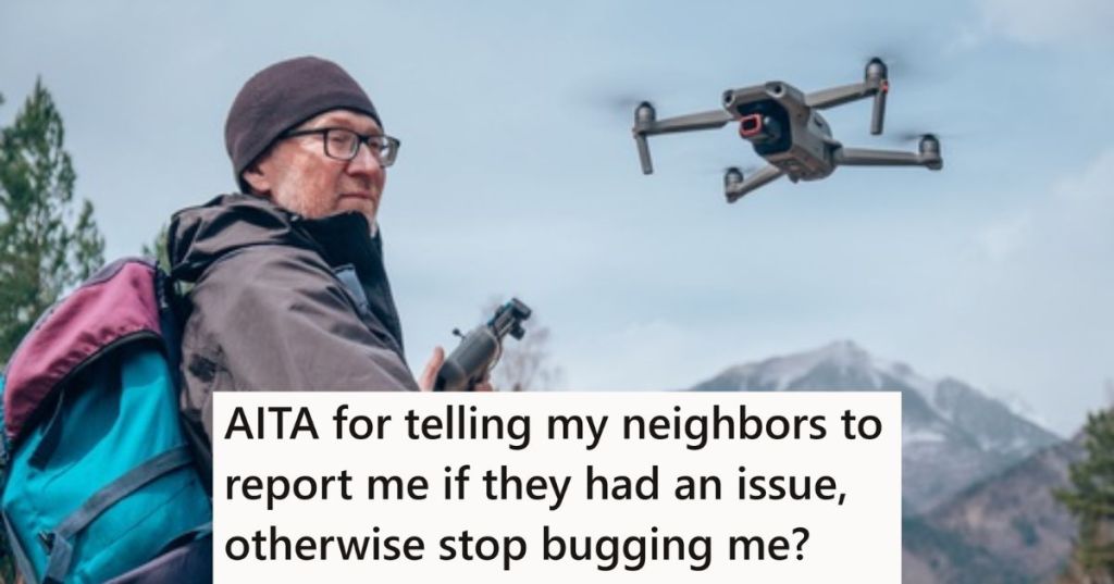 Man flying a drone
