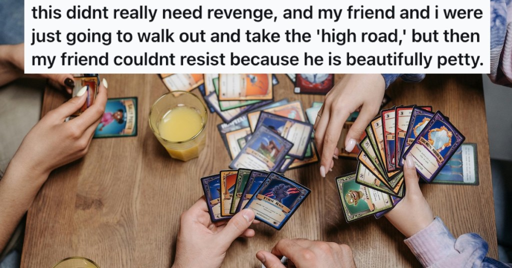 People playing a card game