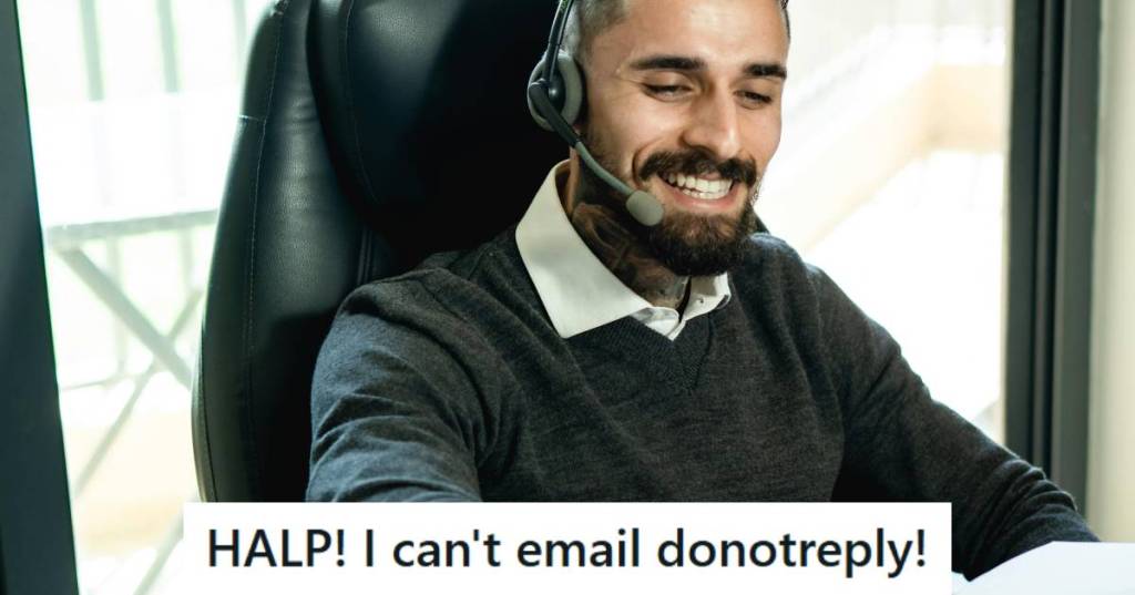 Tech support worker helping a woman fix her email